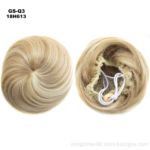 Wholesale messy afro fake hair bun accessories maker
